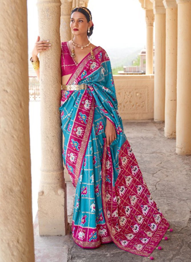 REWAA RIYASAT Festive Wear Smuth Patola Designer Saree Collection